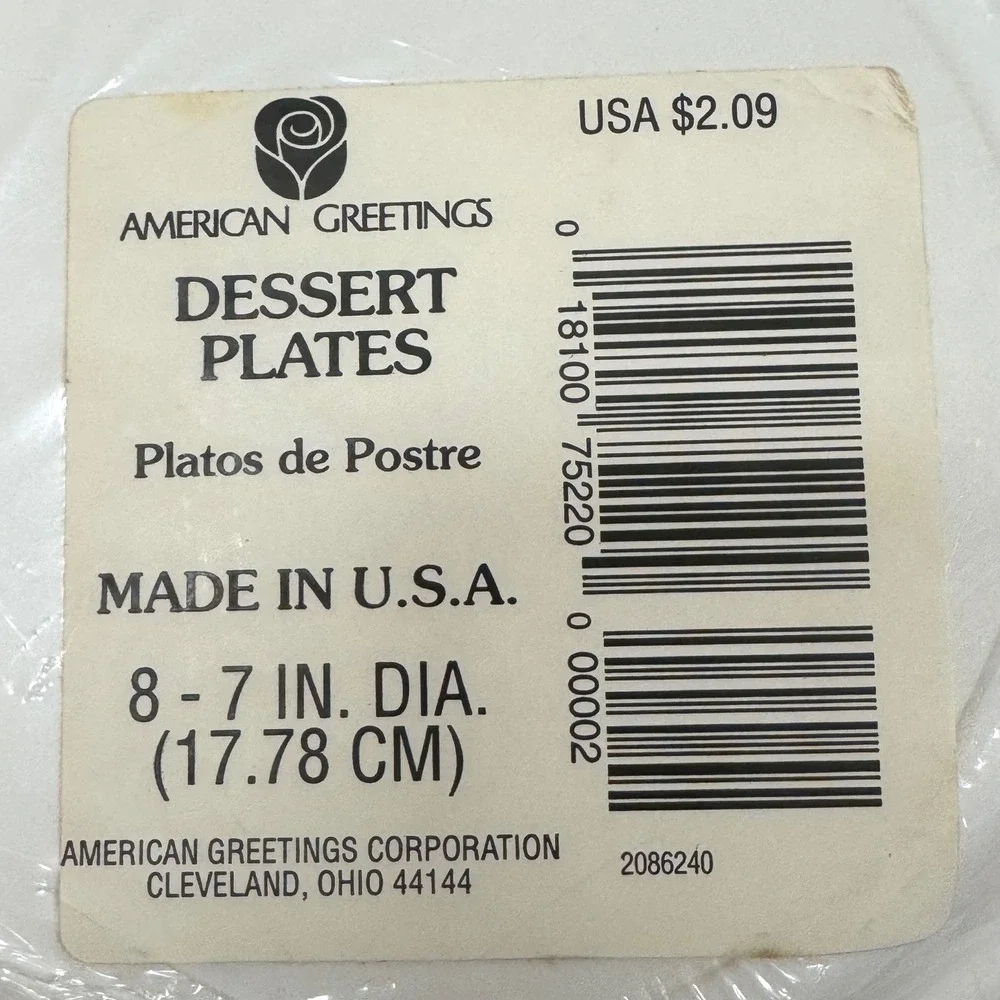 Vintage Halloween Thanksgiving Party Paper Plates 7in 4 Packs 1990s Made In USA